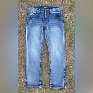 true luck blue slim bootcut jeans 32x32